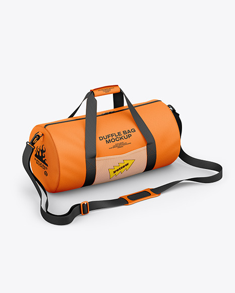 Duffle Bag Mockup - Half Side View