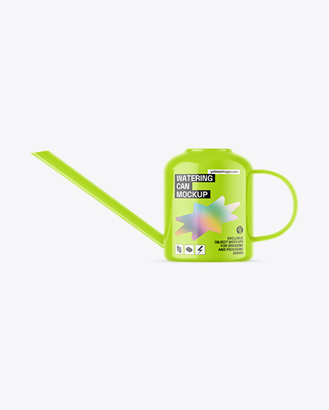 Glossy Watering Can Mockup