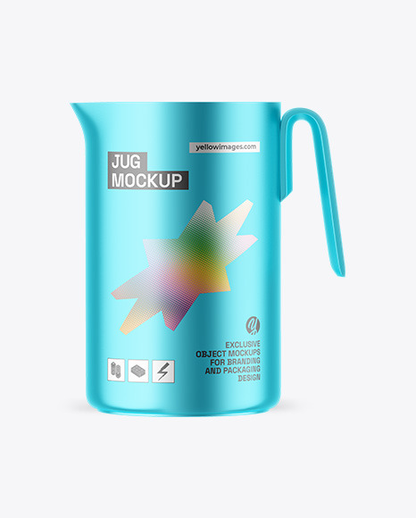 Matte Metallic Jug Mockup