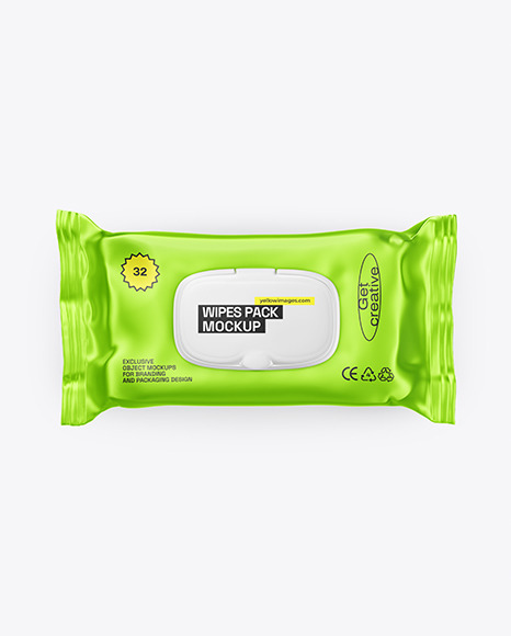 Metallic Wipes Pack Mockup