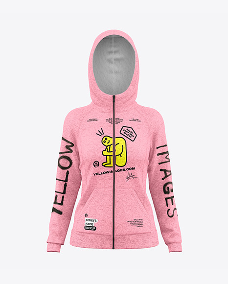 Women’s Heather Hoodie Mockup