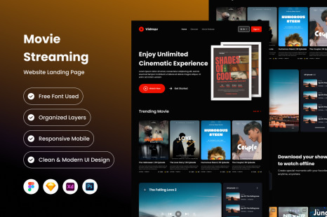 Vidmov - Movie Streaming Landing Page V2