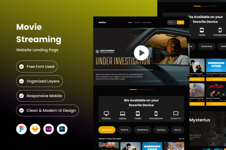 Mafiov - Movie Streaming Landing Page V1