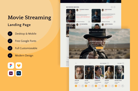 Novo - Movie Streaming Landing Page V2