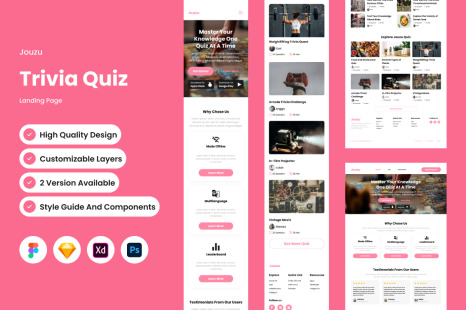 Jouzu - Trivia Quiz Landing Page V2