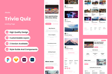 Jouzu - Trivia Quiz Landing Page V1