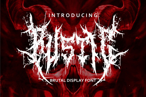Rustic - Brutal Display Font