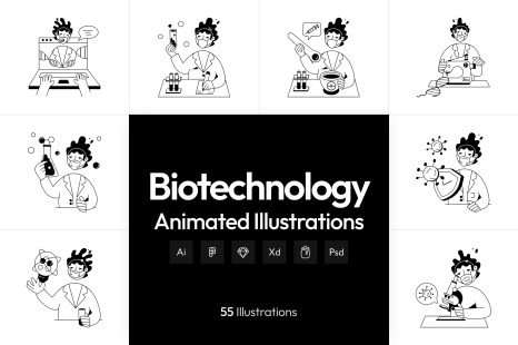 Biotechnology Mini Illustrations