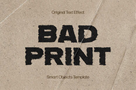 Bad Distressed Print Text Effect