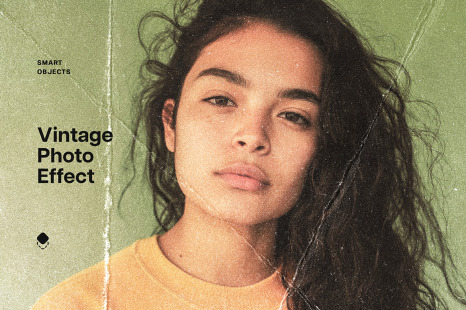 Vintage Crumpled Paper Photo Effect