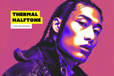 Thermal Halftone Photo Effect