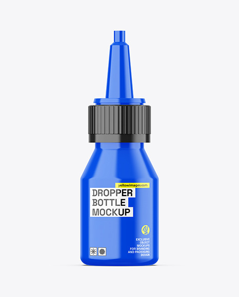 Glossy Dropper Bottle Mockup