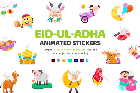 Animated Eid-ul-Adha Stickers