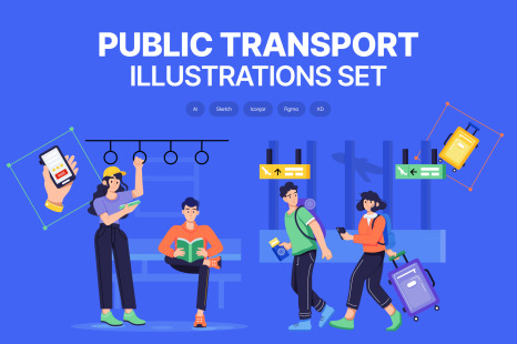 Public Transport Illustrations