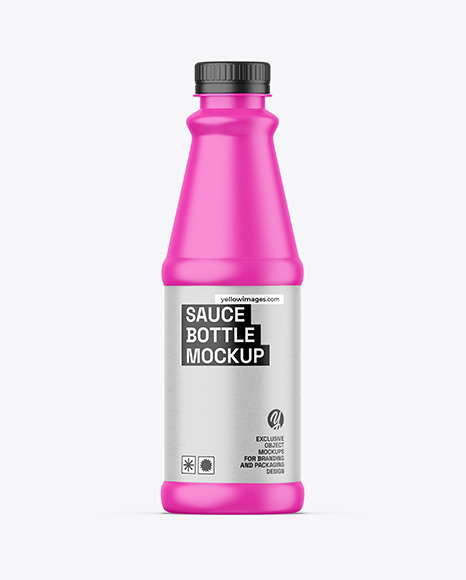 Matte Sauce Bottle Mockup