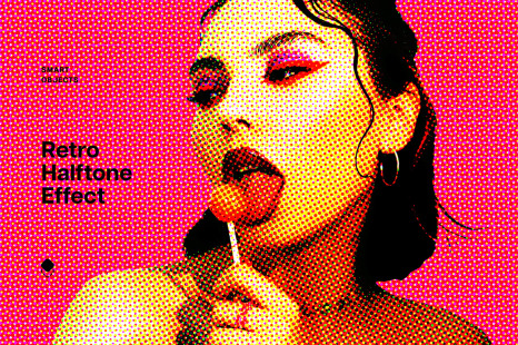 Riso Halftone Photo Effect