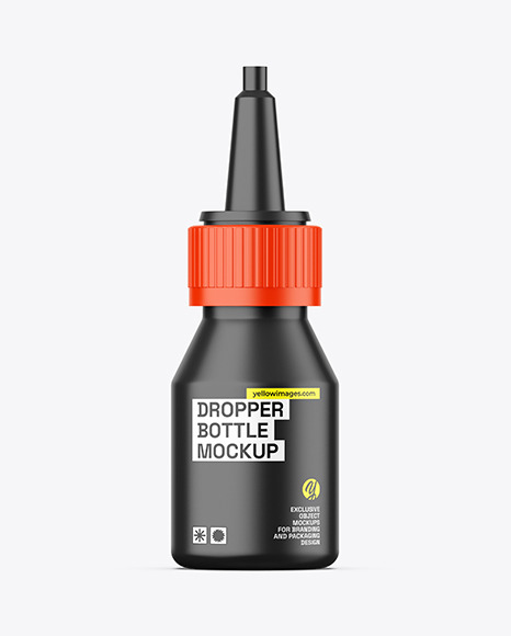 Matte Dropper Bottle Mockup