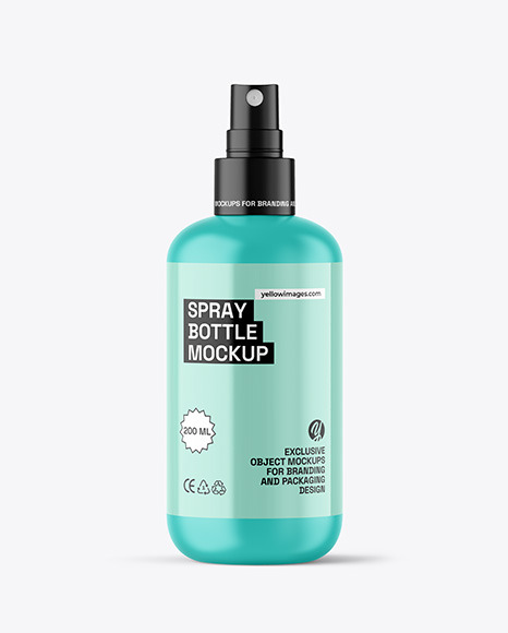 Matte Spray Bottle Mockup