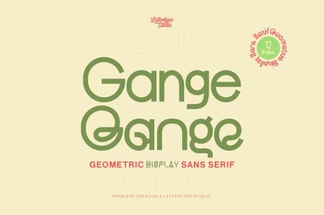 Gange | Geometric Display Sans Serif