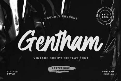 GENTHAM – Handwritten Script Font