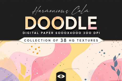 Harmonious Calm Doodle Background Texture Pack