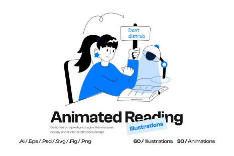 Animated Reading Mini Illustrations