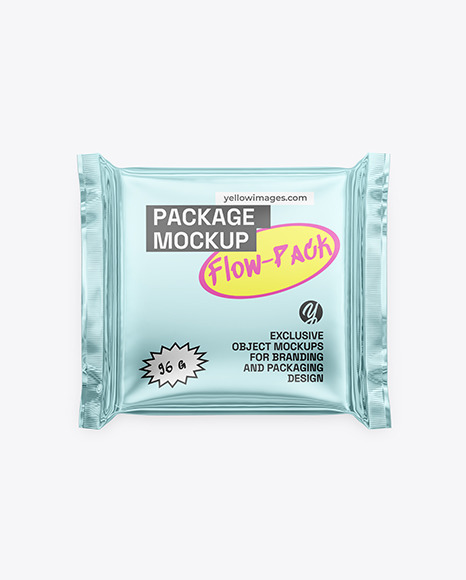 Glossy Metallic Package Mockup