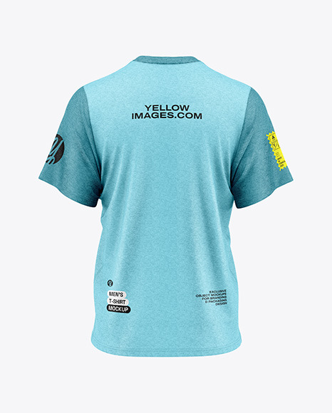 Melange T-Shirt Mockup - Back View