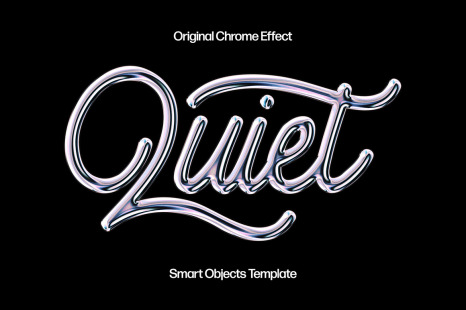 Lilac Chrome Text &amp; Logo Effect