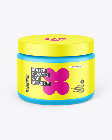 Matte Plastic Jar Mockup