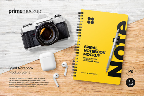 Spiral Notebook Mockup