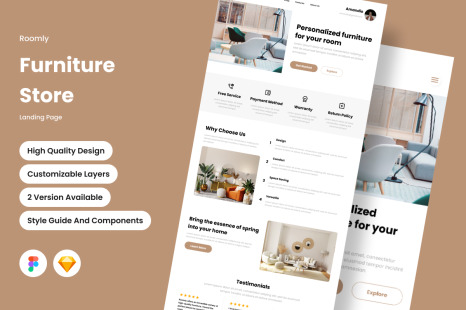 Roomly - Furniture Store Landing Page V1