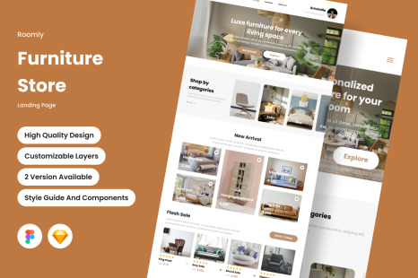 Roomly - Furniture Store Landing Page V2