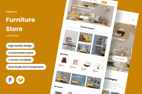 Elegance - Furniture Store Landing Page V2