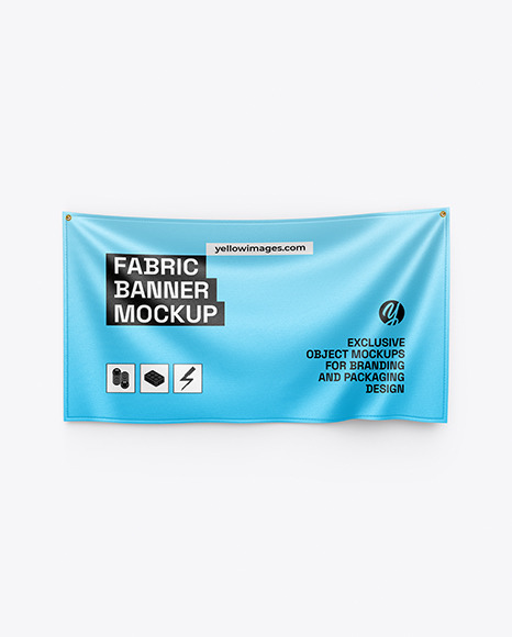 Textile Fabric Banner Mockup
