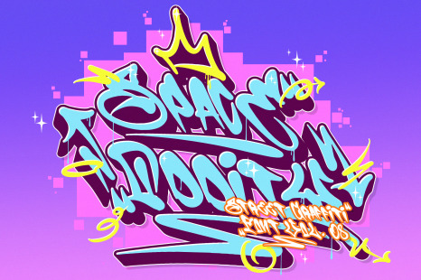 Space Oddity | Album Music Graffiti Font Vol. 8