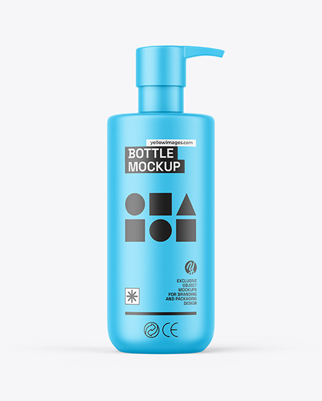 Matte Bottle W/ Pump Mockup