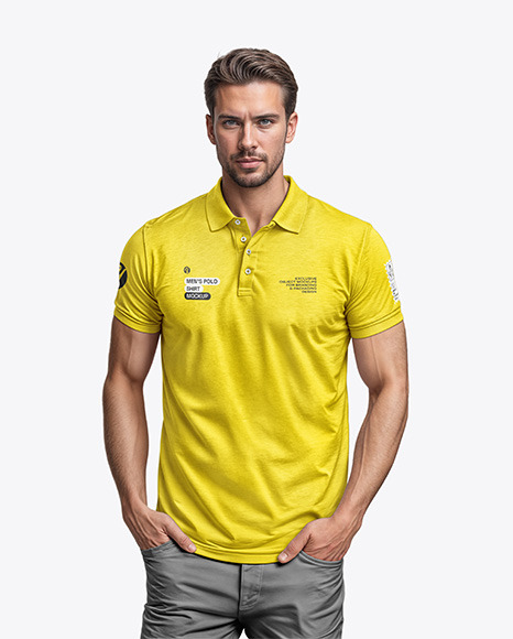 Man in a Polo Shirt and Pants Mockup