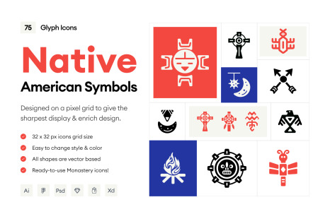 Native American Symbols Icons