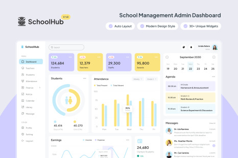 SchoolHub - School Management Dashboard