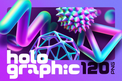 3D Holographic Shapes Collection