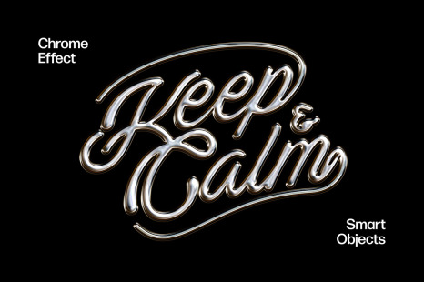 Metallic Chrome Text &amp; Logo Effect