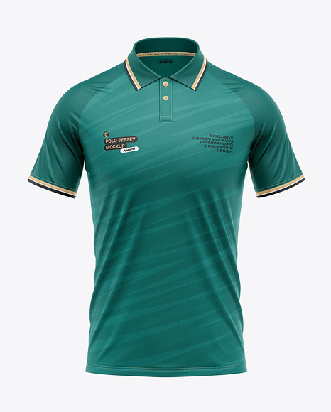 Men's Raglan Polo Jersey Mockup