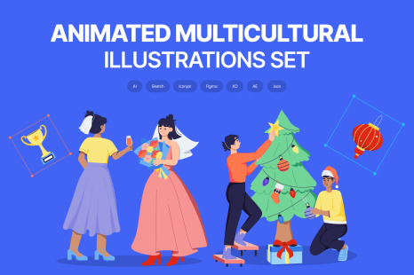 Animated Multicultural Illustrations
