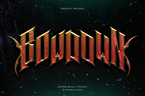 Bowdown | Metal Font