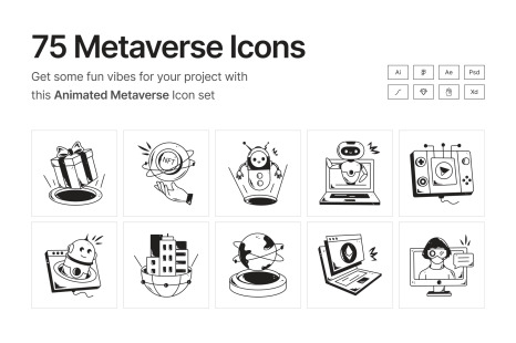 Animated Metaverse Icons