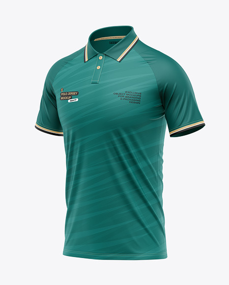 Men's Raglan Polo Jersey Mockup