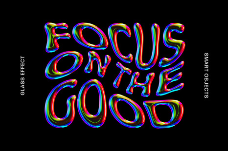 Vivid Glass Text &amp; Logo Effect