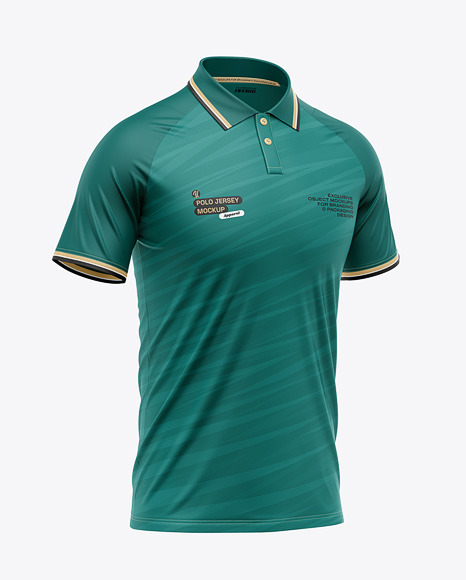 Men's Raglan Polo Jersey Mockup