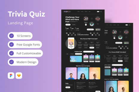 Miqr - Trivia Quiz Landing Page